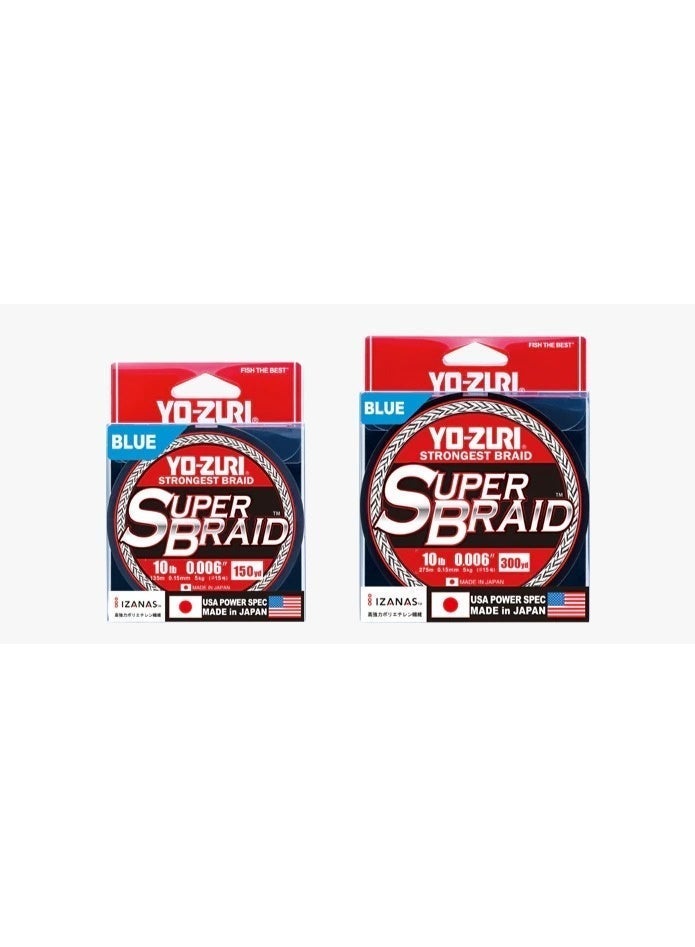 Yozuri Y0-ZURI SUPERBRAID™ 300 ياردة - أخضر داكن، أبيض، أزرق - Image 1